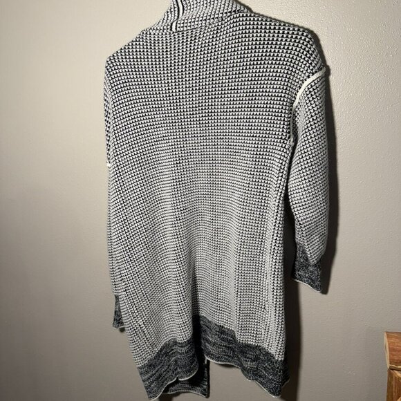 Waffle Style cardigan - black/white - Picture 4 of 7